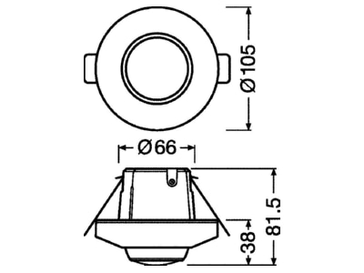 Mazeichnung Ledvance DALI2SENSOR LS PDCCI DALI 2 Sensor