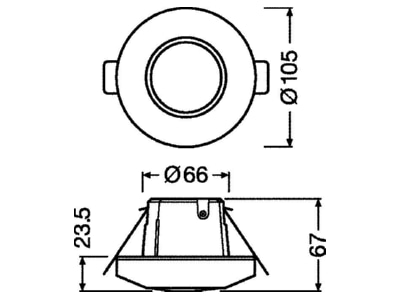 Mazeichnung Ledvance DALI2SENSOR LS PDOCI DALI 2 Sensor