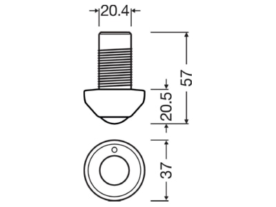 Mazeichnung Ledvance DALI2SENSORLS PDHBLI DALI 2 Sensor