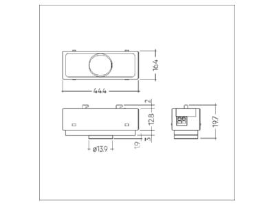 Dimensional drawing Zumtobel MSensor G3  28002385 System component for lighting control