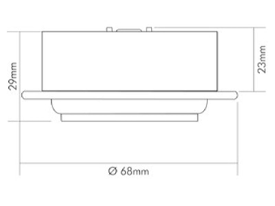 Dimensional drawing Nobile 1850230912 LED furniture recessed light  warm white  nickel plated