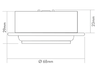 Dimensional drawing 1 Nobile 1850231012 LED furniture recessed light warm white  white 
