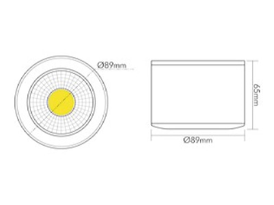 Dimensional drawing Nobile 1856676013 Downlight spot floodlight 1x9 5W