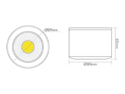 Dimensional drawing 1 Nobile 1856676123 Downlight spot floodlight 1x9 5W
