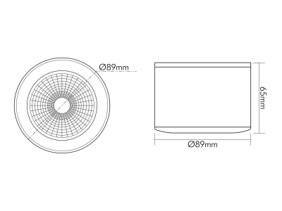 Dimensional drawing Nobile 1857080923 Downlight spot floodlight