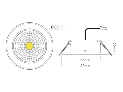 Dimensional drawing 2 Nobile 1857080933 Downlight spot floodlight 1x7 5W