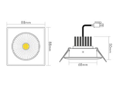 Mazeichnung Nobile 1857708015 LED Downlight DTW  350mA  weiss