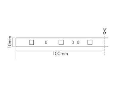 Dimensional drawing 1 Nobile 5011120511 Light ribbon  hose  strip 12V white
