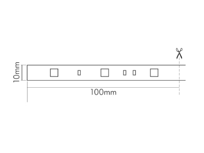 Dimensional drawing 2 Nobile 5011120511 Light ribbon  hose  strip 12V white
