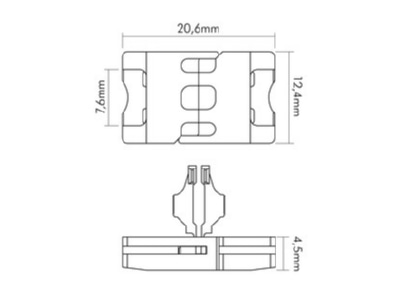 Dimensional drawing Nobile 5011510025 Accessory for light rope