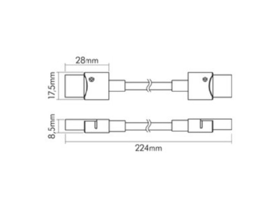 Dimensional drawing Nobile 5011510685 Connector flexible set of 5