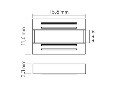 Dimensional drawing Nobile 5011520055 Connector rigid set of 5