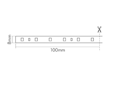Dimensional drawing 1 Nobile 5012200511 Light ribbon  hose  strip 24V white
