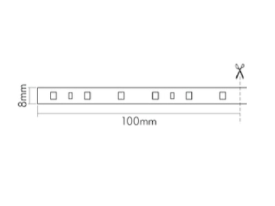 Dimensional drawing 2 Nobile 5012200511 Light ribbon  hose  strip 24V white