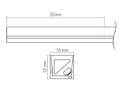 Dimensional drawing 1 Nobile 5022640199 Light ribbon  hose  strip 24V RGB
