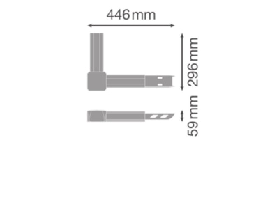 Dimensional drawing Ledvance TRS FL  L01 NODE5PWT Corner connector 5 pin 