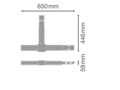 Dimensional drawing Ledvance TRS FL  T01 NODE5PWT T connector 5 pin 