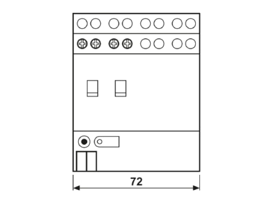 Ma�zeichnung Jung 2302 16 REGHM KNX Schaltaktor 2 fach 16A