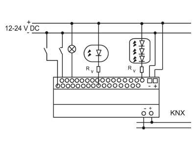 Wiring plan Busch Jaeger 6193 32 101 Binary input for home automation 32 ch
