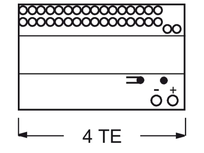 Dimensional drawing Busch Jaeger 6193 32 101 Binary input for home automation 32 ch