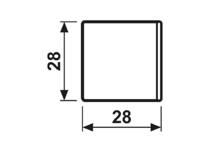 Ma�zeichnung Jung A 404 TSAP AL 23 Taste 4 fach alu mit Symbolen