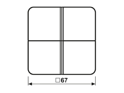 Ma�zeichnung Jung CD 404 TSA WW Tastensatz 4 fach aws komplett