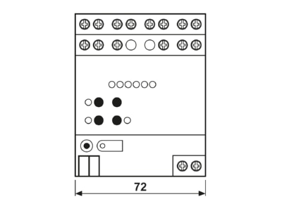 Ma�zeichnung Jung RA 23024 REGHE KNX Raumaktor REG Gehaeuse 4TE