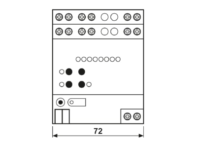 Ma�zeichnung Jung 2424 REGHE KNX Jalousieaktor 4 fach DC 12 48V