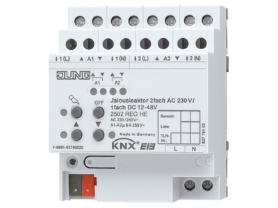 Produktbild Jung 2502 REGHE KNX Jalousieaktor REG Gehaeuse 4TE