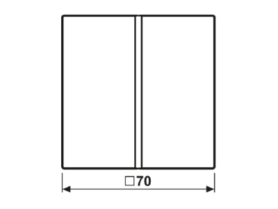 Dimensional drawing 1 Jung LS 401 TSA WW Cover plate for switch white
