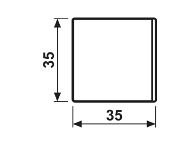 Dimensional drawing 1 Jung LS 404 TSAP WW 23 Cover plate for switch white

