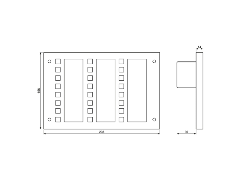 eibmarkt.com - EIB, KNX signaling and control panel with logic functions,  aluminum housing, MBT 2424