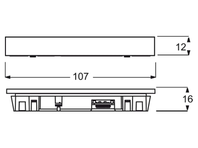 Dimensional drawing Busch Jaeger 6348 24G 101 Accessory for bus system