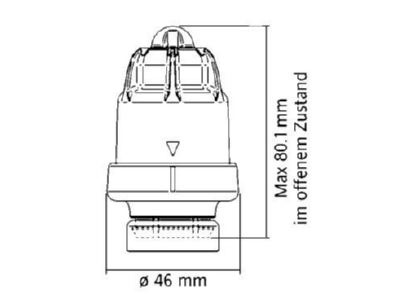 Mazeichnung Eberle TS  6 11 Stellantrieb stromlos geschlossen