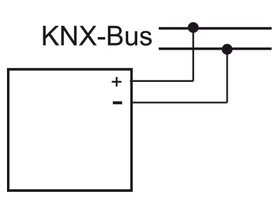 Connection diagram Busch Jaeger 6126 01 84 EIB  KNX push button sensor 2 fold with bus coupling unit 
