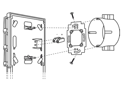 Wiring plan Busch Jaeger 6320 50 20 EIB  KNX touch sensor 5 fold 
