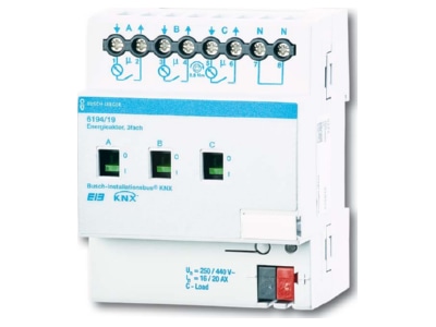 Produktbild Busch Jaeger 6194 19 EIB  KNX Energieaktor 3fach mit Energieverbrauchsmessung 