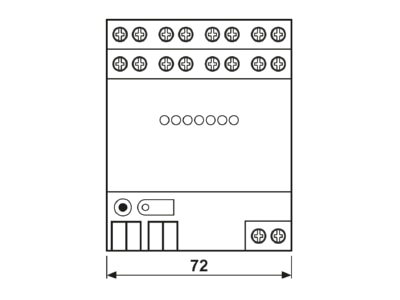 Ma�zeichnung Jung 2128 REG KNX Binaereingang 8 fach REG Gehaeuse 4TE