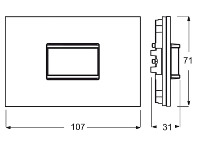 Dimensional drawing Busch Jaeger 6345 811 101 EIB  KNX movement sensor