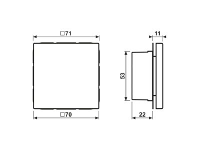 Ma�zeichnung Jung ME 2178 ORTS AT KNX Objektregler Mess anti mit Busankoppler