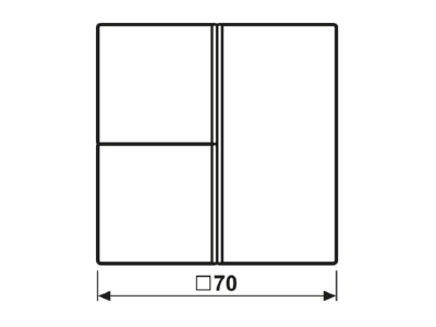 Dimensional drawing Jung ME 2403 TSA AT Cover plate for switch brass