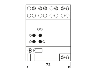 Ma�zeichnung Jung 3902 REGHE EIB  KNX Dimmaktor Universal 2fach  2x 300VA  3902 REG HE