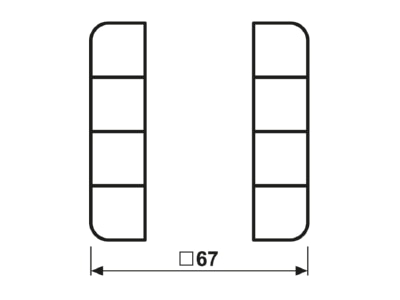 Mazeichnung Jung CD 504 TSASW Tastensatz  4fach komplett