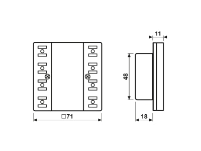 Mazeichnung 1 Jung LS 5092 TSEM Tastsensor Erweiter modul Universal  2fach