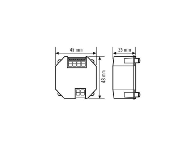 Ma�zeichnung ESYLUX ACTUATORFULLA C3DALI Schaltmodul UP fuer DALI Bus SWDALIFullAutomation