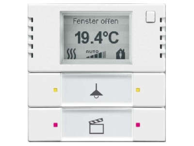 Produktbild Busch Jaeger 6128 28 84 Bedienelement 2 4fach mit Raumtemperaturregler  studioweiss 