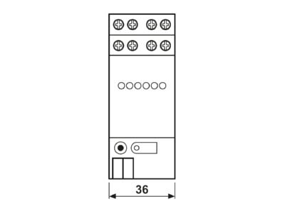 Ma�zeichnung Jung 2116 REG Binaereingang 6 fach REG AC DC 2TE