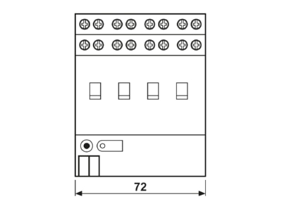 Ma�zeichnung Jung 2194 REGHM Steuereinheit 4 fach REG 4TE