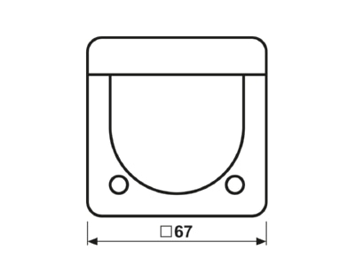 Masszeichnung Jung CD 3281 LG KNX Automatik Schalter 2 20m Standard