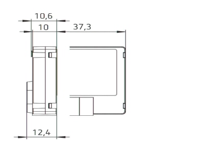 Mazeichnung Theben TA 6 S KNX Tasterschnittstelle 6 S KNX UP